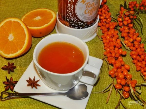 Чай с облепихой и апельсином - пошаговый рецепт с фото на Повар.ру
